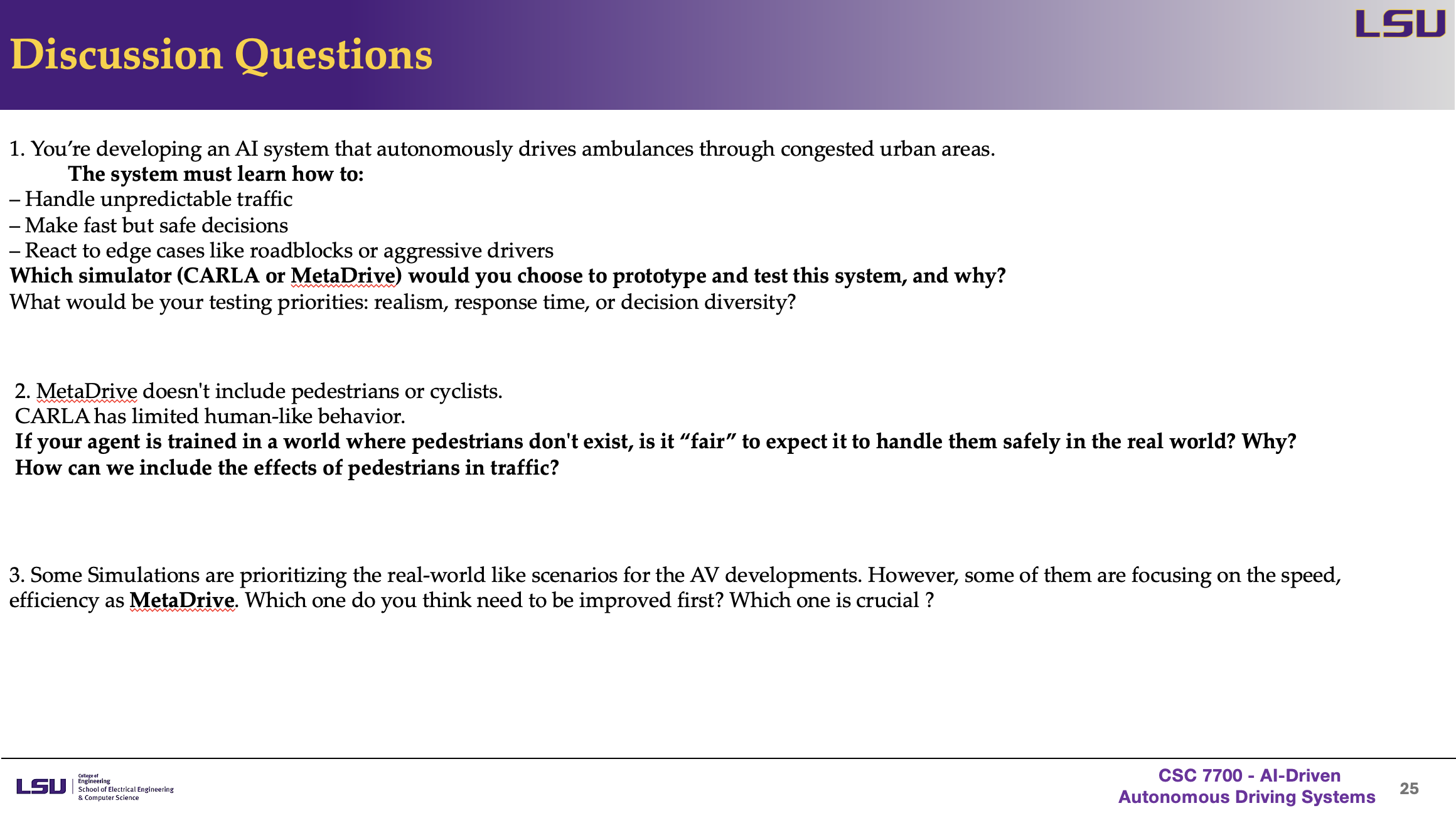 Discussion Questions